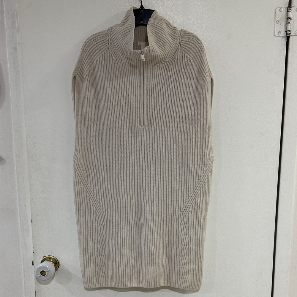 H&M Cream Ribbed Turtleneck Sweater